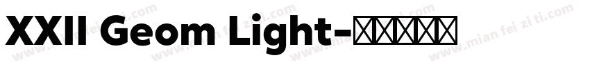 XXII Geom Light字体转换